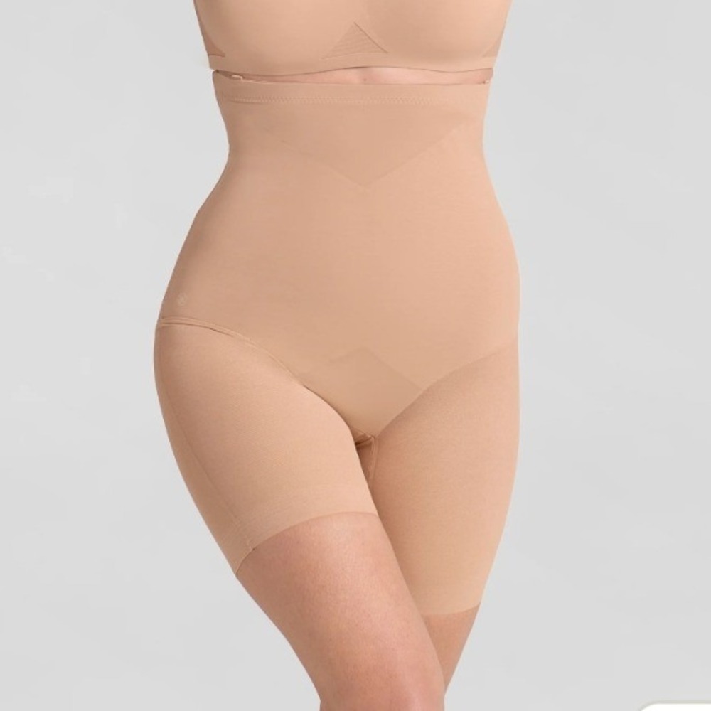 Honeylove SuperPower Short Shapewear High Waisted Compression Beige Women 2X